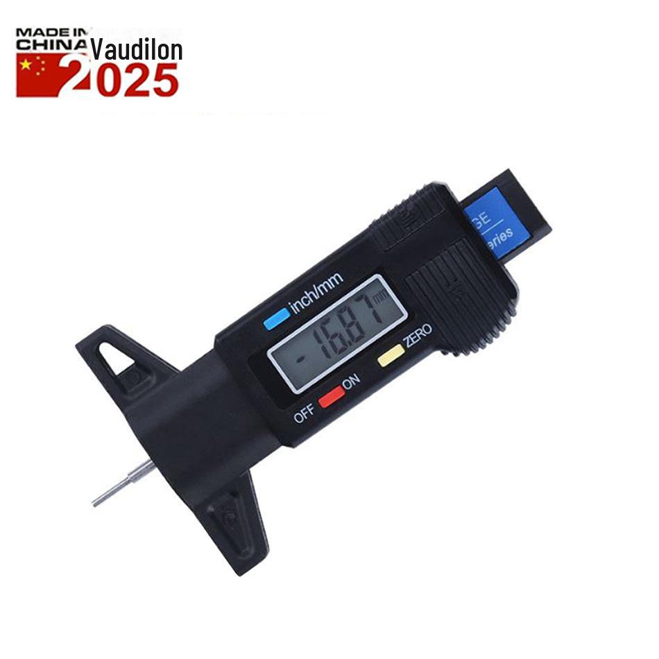 Digital Tire Tread Depth Gauge: 0-25mm Vernier Caliper Tool Digital Tire Tread Depth Gauge (PVC Packaging) синий