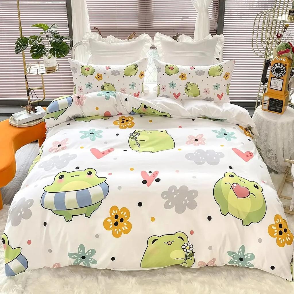 Mermaid Duvet Cover Set,Starfish Blue Undersea Style Dreaming Fairy Tale Bedding Set Girly Comforter Cover Bedroom Decor Gifts