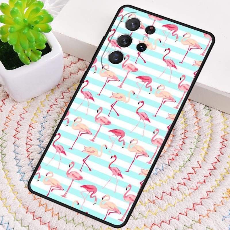 Pink Red Flamingo TPU Phone Case For Samsung Galaxy Note 10 Pro S26 S25 S24 S23 S22 Ultra Plus S21 FE S20 Shockproof Cover