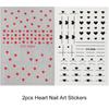 Xiaomi Red Heart Nail Sticker Decals Little Love Heart Valentine 3D Self-adhesive Sliders for Manicure Foil Tattoo Nail Art Decorations