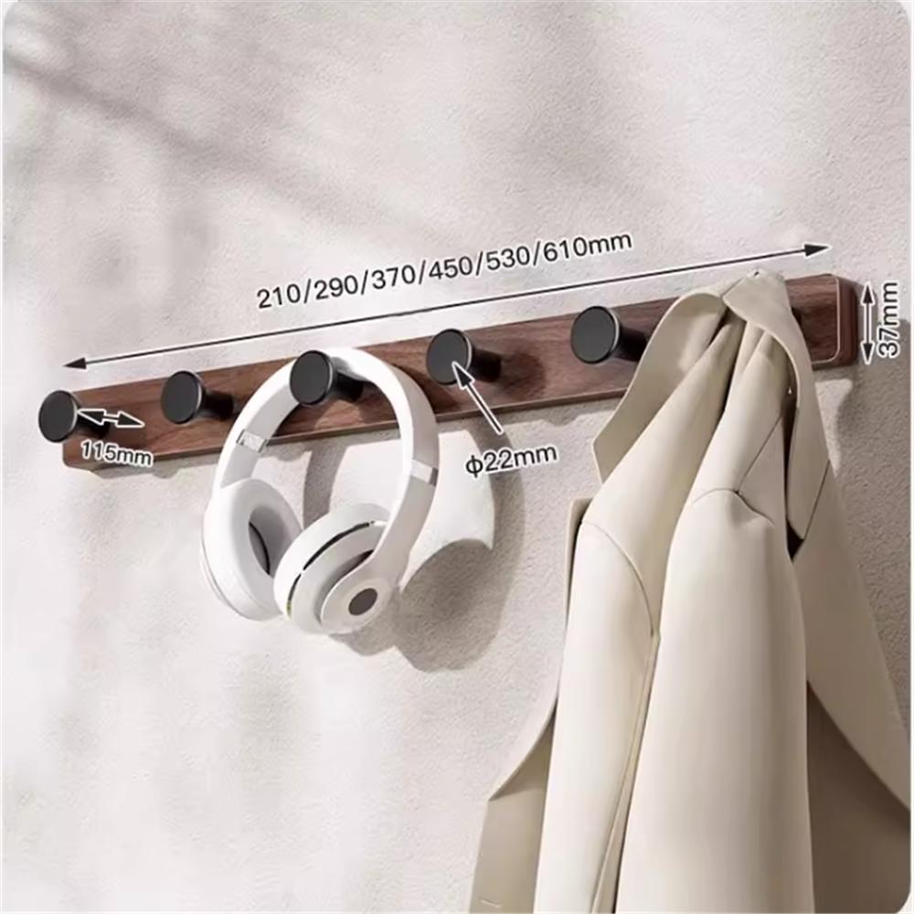 Robe Hook,Clothes Hook,Kitchen Hooks, Wood and Aluminum Towel Hanger Wall Mounted Towel Hooks Kitchen Hooks Bathroom Accessories