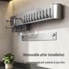 Space-Saving Wall-Mounted Kitchen Organizer: No-Drill Knife, Utensil & Chopstick Storage Rack