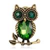 Owl Rhinestone Brooch for Women Unisex Animal Pin Bird Lapel Pins Banquet Party Backpack Gifts Jewelry Accessories