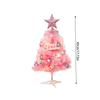 Christmas Tree Set Pink Mini 60cm 45cm Small Tabletop Decor Holiday Festive Design Unique Xmas Decor Gift Ornament