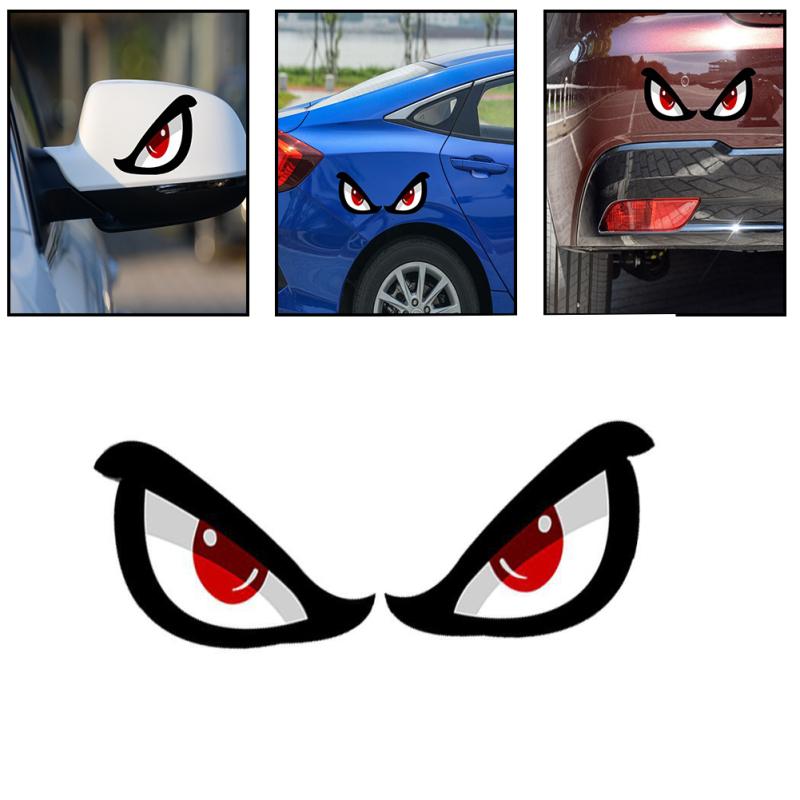 Car Rearview Mirror Reflective  Sticker 3d Shark  Eye  Pattern  Sticker Sticker For Automobile