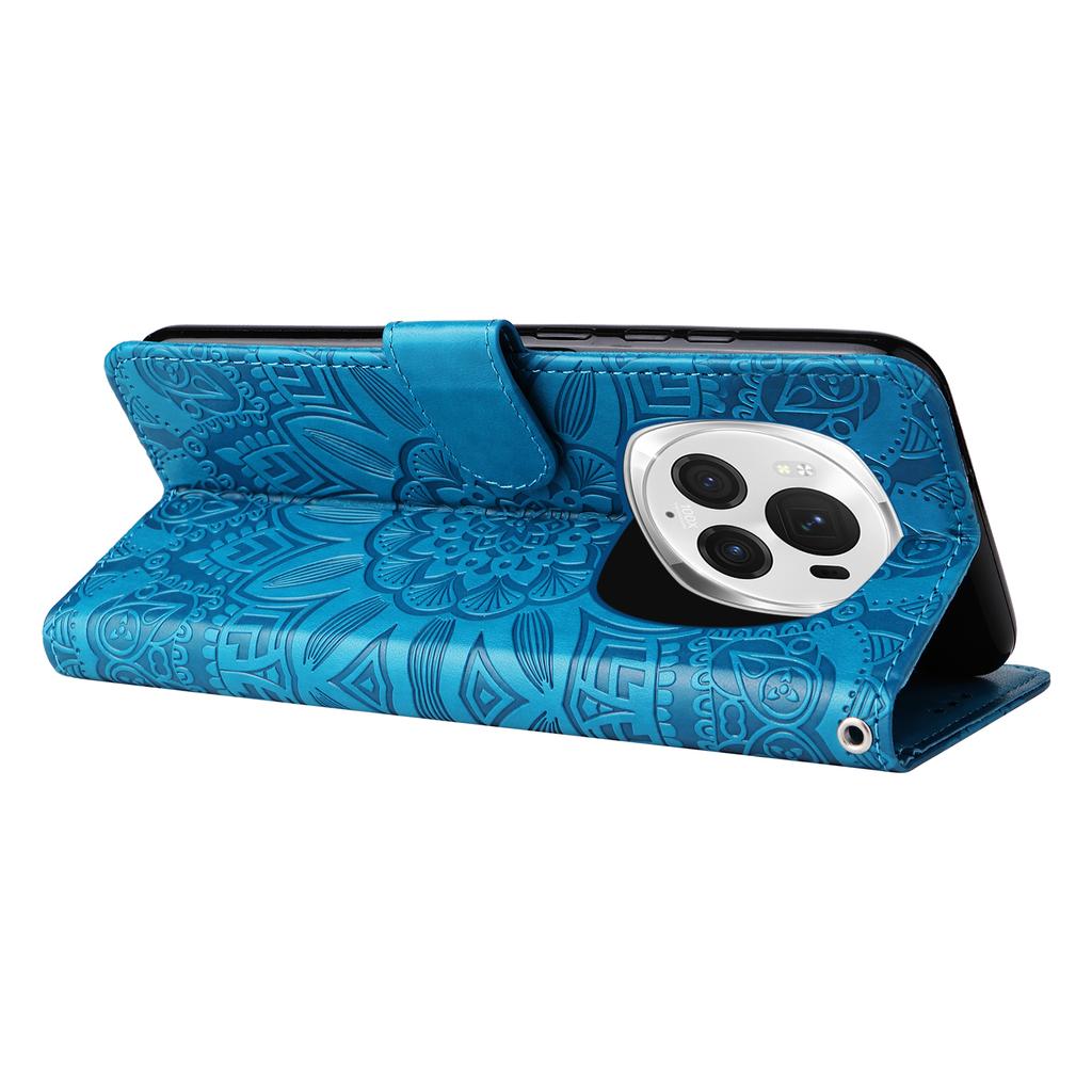 For Honor Magic6 Pro 5G Anti-Scratch Wallet Stand Phone Case Sunflower Leather Stand Mobile Phone Cover