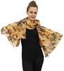 Phagun Women Brown Cotton Voile Horse Print Long Neck Wrap Scarf Stole