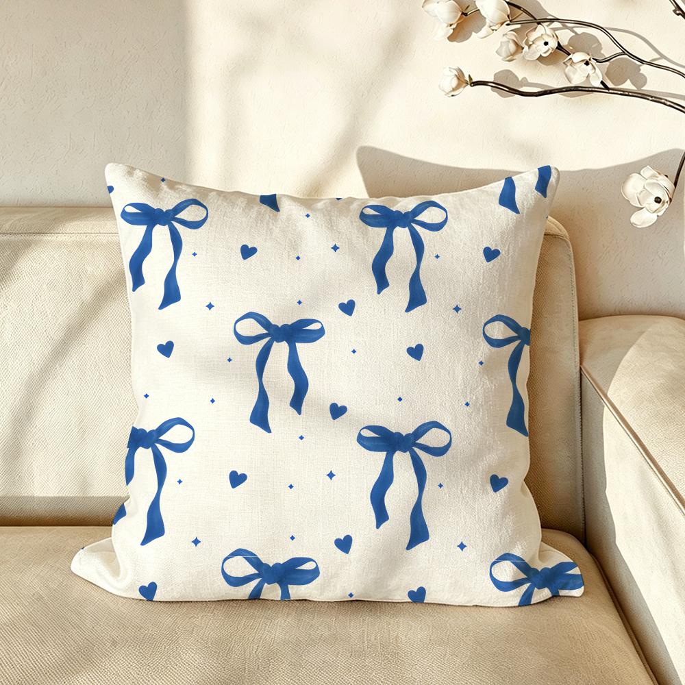 Pattern BBow Cushion Cover Pillow Case Antidustmite Pillowcase Silky Short Plush Sofa Cushion Cover hot