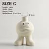 Big Footed Ceramics Vase Desktop Flower Arrangement Decoration Originality Living Room Cute DIY High Level Decorations