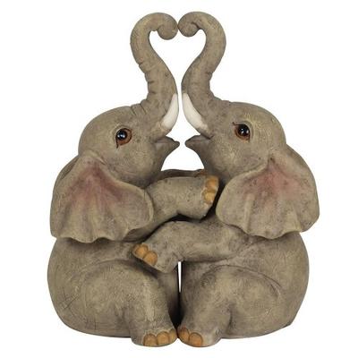 Embrace Elephant Couple Ornament