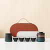 Woding Minimalist Ceramic Tea Set Gift with Travel Bag