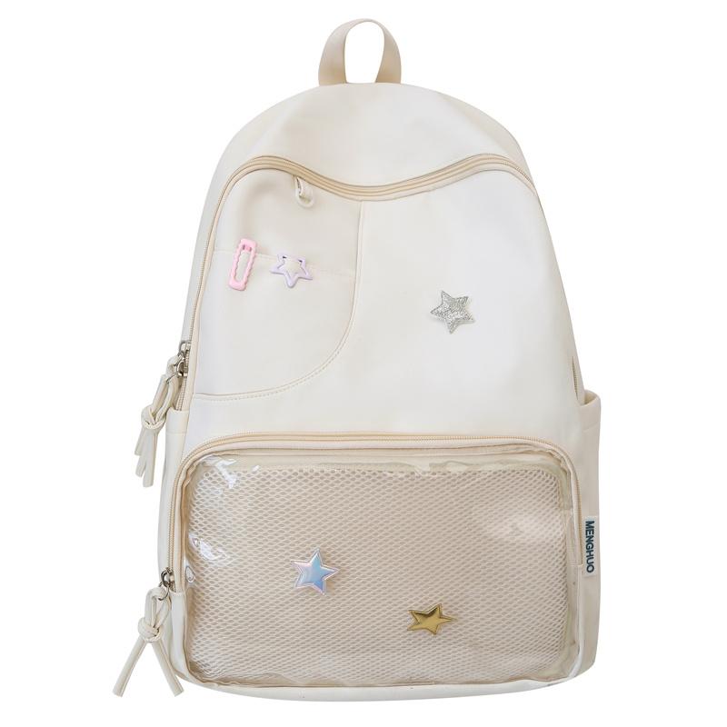 Transparent Large Capacity Student School Bag College Style Women's Backpack