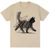 Funny Scribble Cat Japanese Graphic T Shirts Men Women Fashion Harajuku Short Sleeve Oversized Cotton