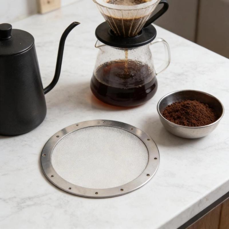 61Mm Stainless Steel Filter Mesh with 61Mm Diameter Espresso Maker Accessories For Coffee Lover
