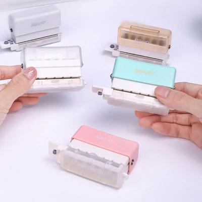 Fromthenon Notebook Scrapbook Diary Binding 6-Hole Paper Punch Handheld Metal Hole Puncher for A4 A5 B5