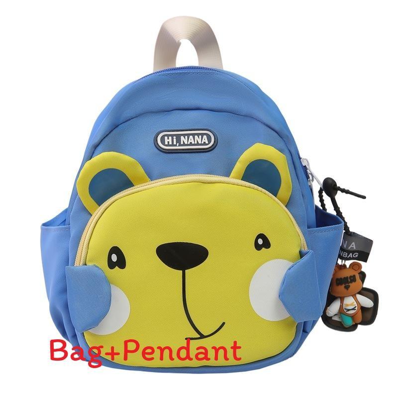 

Animal Kids Backpack For Preschoolers With Nylon Material And Adjustable Shoulder Straps For School Use Blue Yellow
