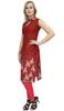 Bimba Women's Sleeveless Black Floral Printed Tunic Designer Kurta Kurti-10