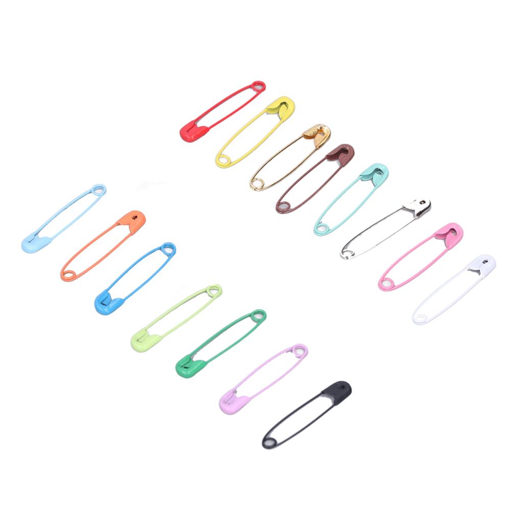 Alfinetes de Segurança DIY Fabricação Design de Travamento Confiável Brilhante Pequeno Compacto Acessórios de Costura para Projeto de Arte 15 Cores