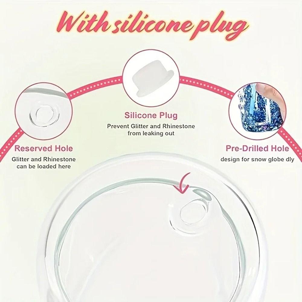 Wiederverwendbare Mason Jar Becher 16oz Fassungsvermögen Schneekugel Tumbler Geschenk Wasserflaschen Weihnachtsgeschenke