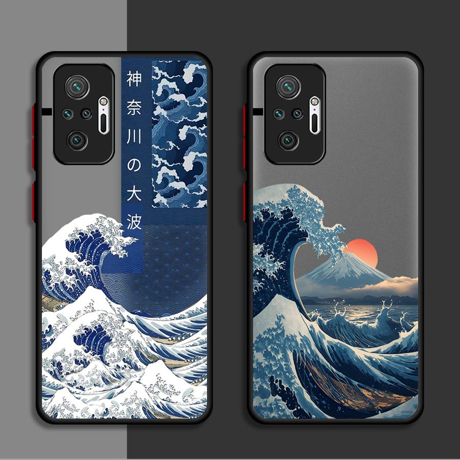 Case for Xiaomi Redmi Note 15 Pro 9S 10 A4 12 14 11 14C 13 13C Funda Back Phone Cover Creative Waves Art