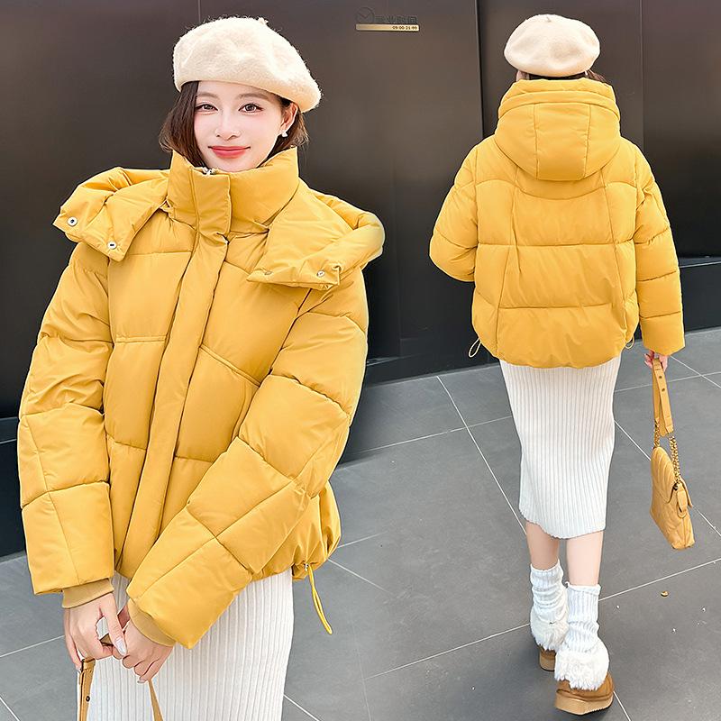 Women’s Short Hooded Windproof Thicken Warm Winter Bubble Jacket