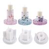 3pcs 3D Silicone Candle Holder Mold Round Stable Base Easy Demold DIY Candle Holder Making Mold