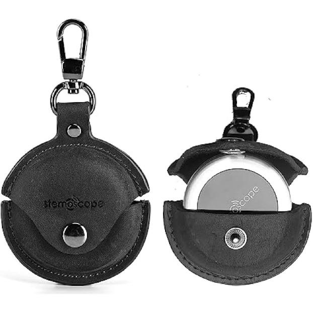 Leather pocket stethoscope holder for Stemoscope PRO digital stethoscope