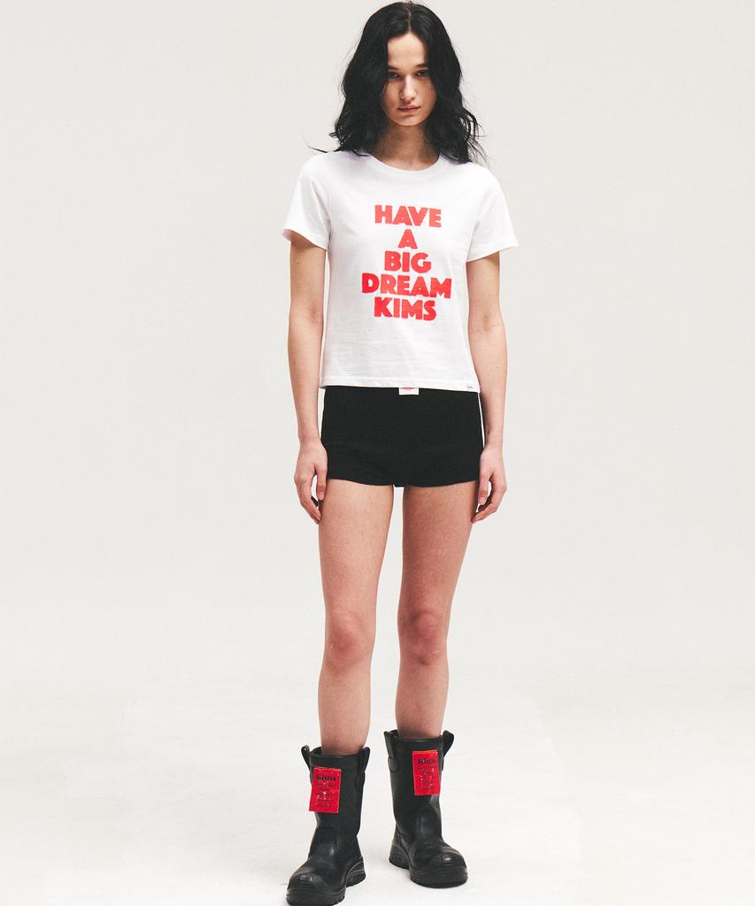 Kimseupeulesikoteunmakes (Unisex) Big Dream Tee White(Red)