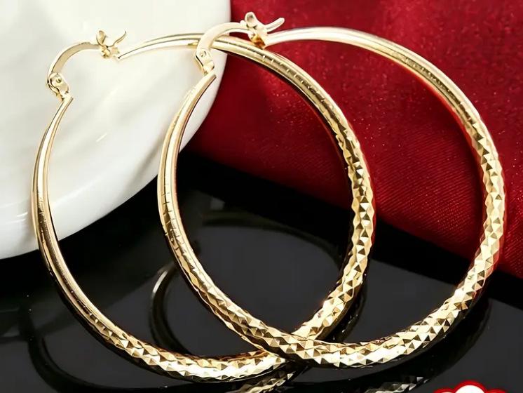 Trendy European & American 5CM Large Hoop Earrings