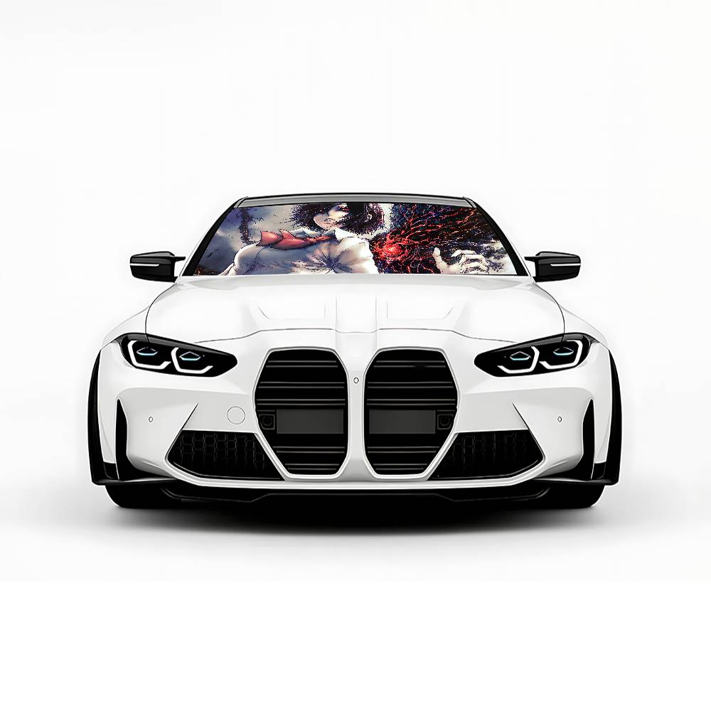 Anime T-Tokyo Ghoul Car SunShade Car Sunshade Covers Cover Universal Windscreen Folding Visor