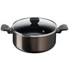 Tefal easy cook & clean faitout 24 cm + couvercle verre, non induction, revêtement antiadhésif, fabriqué en france b5544602