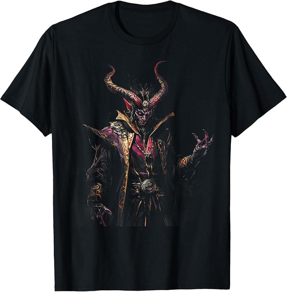 

Demon Devil Satan Lucifer Occult Goth Spooky Halloween TShirt Unisex T-Shirt XXXL