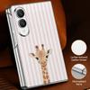 Coconut Stripe Pattern Case For Samsung Z Fold 8 Ultra 7 6 5 4 Luxury Plating Leather Skin Phone Cover For Galaxy Z Fold8 Fold7 Fold6 Fold5