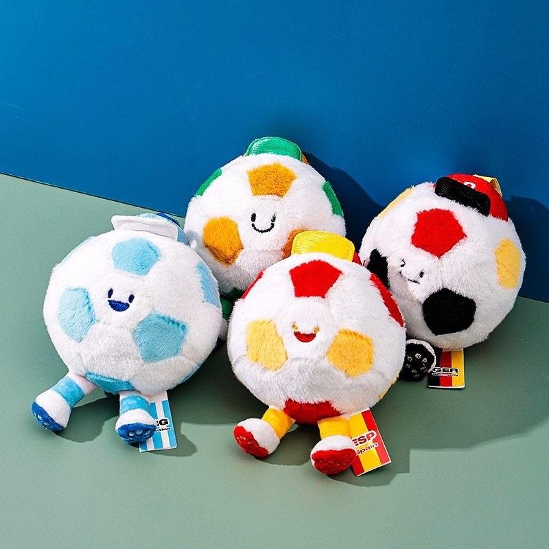 Globaler Fußballpokal Maskottchen Plüschtier mit Polyesterfaser für Kinder und Sammler