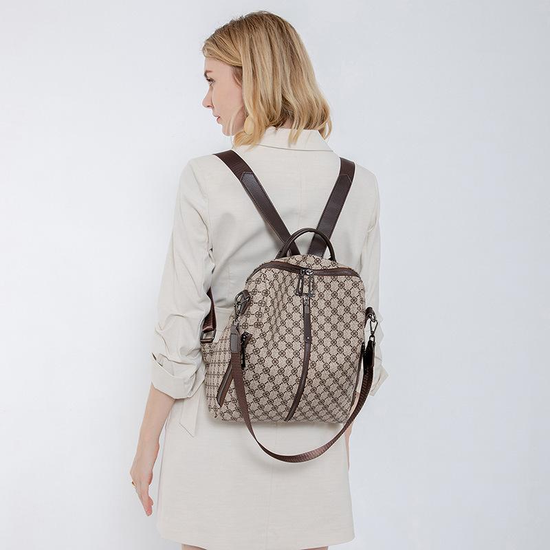 New European and American Retro Printed Large Capacity Anti Theft Backpack Easy To Wear Multi Purpose Travel Bag Mommy Backpack for Women