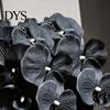 Maintenance Free Faux Floral Arrangements Artificial Phalaenopsis Silk Orchid Flower for Home Decor, Realistic Velvet Plant Decorative Plants Weddings