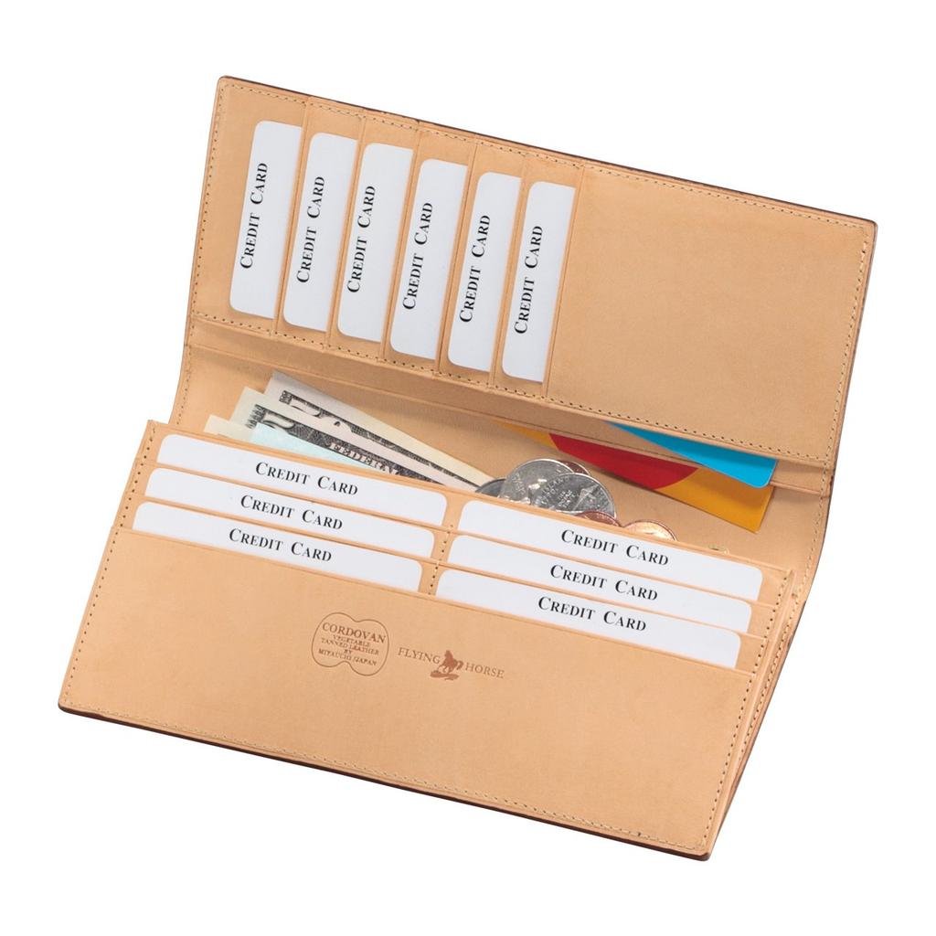 Long Wallet Long Wallet Cordovan Leather Wallet [Flying Horse] (06.Natural)