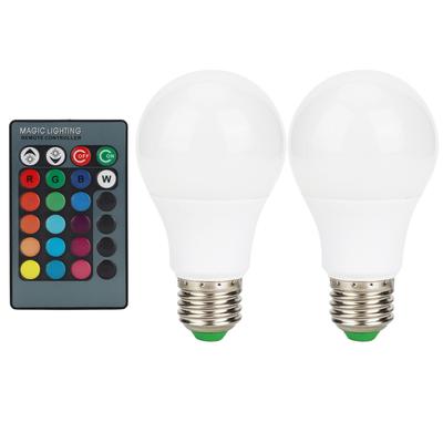 Ampoule LED E27 5W RGB à changement de couleur avec télécommande pour décoration de fête à domicile 85V?265 V