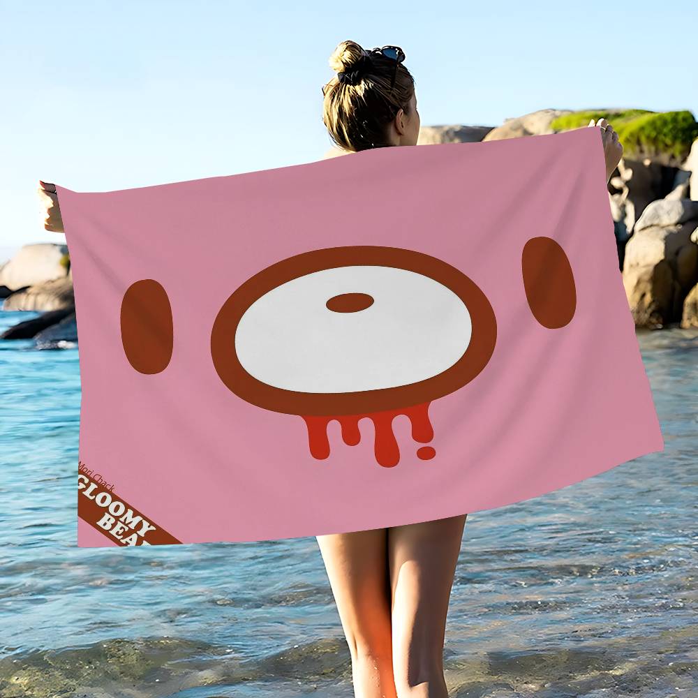 Kawaii G-gloomy Bears Anime Big Microfiber Beach Towels Quick Dry Towel Sand Beach Towels Pool Towel for Travel Swim Pool Yoga