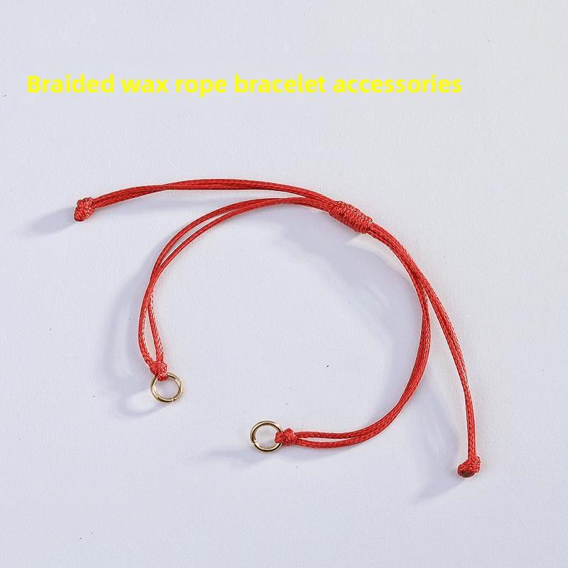 Wax rope woven bracelet DIY accessories Male and female couples adjustable work in progress Weaving bracelet accessories