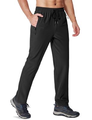 MAGCOMSEN Men's Jogger Pants, Multi-Pocket, Sweat-Wicking, Comfortable, Straight-leg Pants, Golf, and Relaxed Fall Bottoms, Black, Size XL