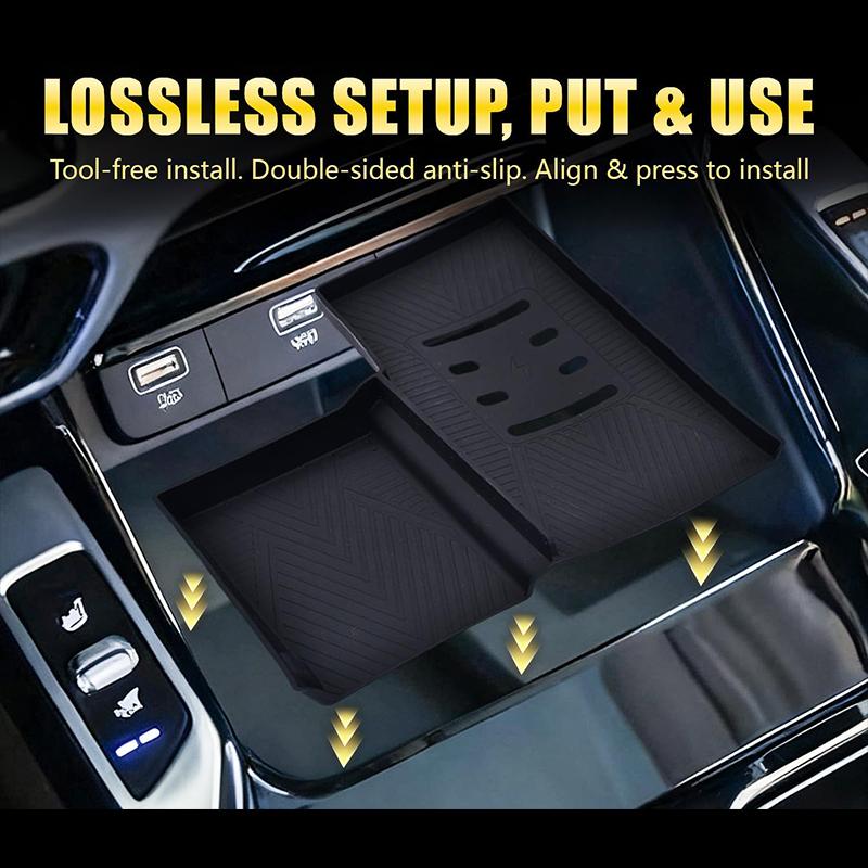 For Kia Sorento -2025 Silicone Car Center Console Wireless Charging Anti-Slip Mat Protective Pad Trim Accessories