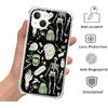 Witchy Skull Art Case Compatible with iPhone 14, Aesthetic Dark and Green Witchcraft Skeleton Bones Case for iPhone 14, Trendy Cool TPU Bumper Phone