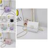 Children Pvc Mini Chain Shoulder Bag With Checkered Pattern For Girls