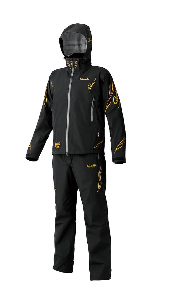 Gamakatsu Ultima Shield Pro Rain Suit GM3772 Black x Gold LL-WIDE