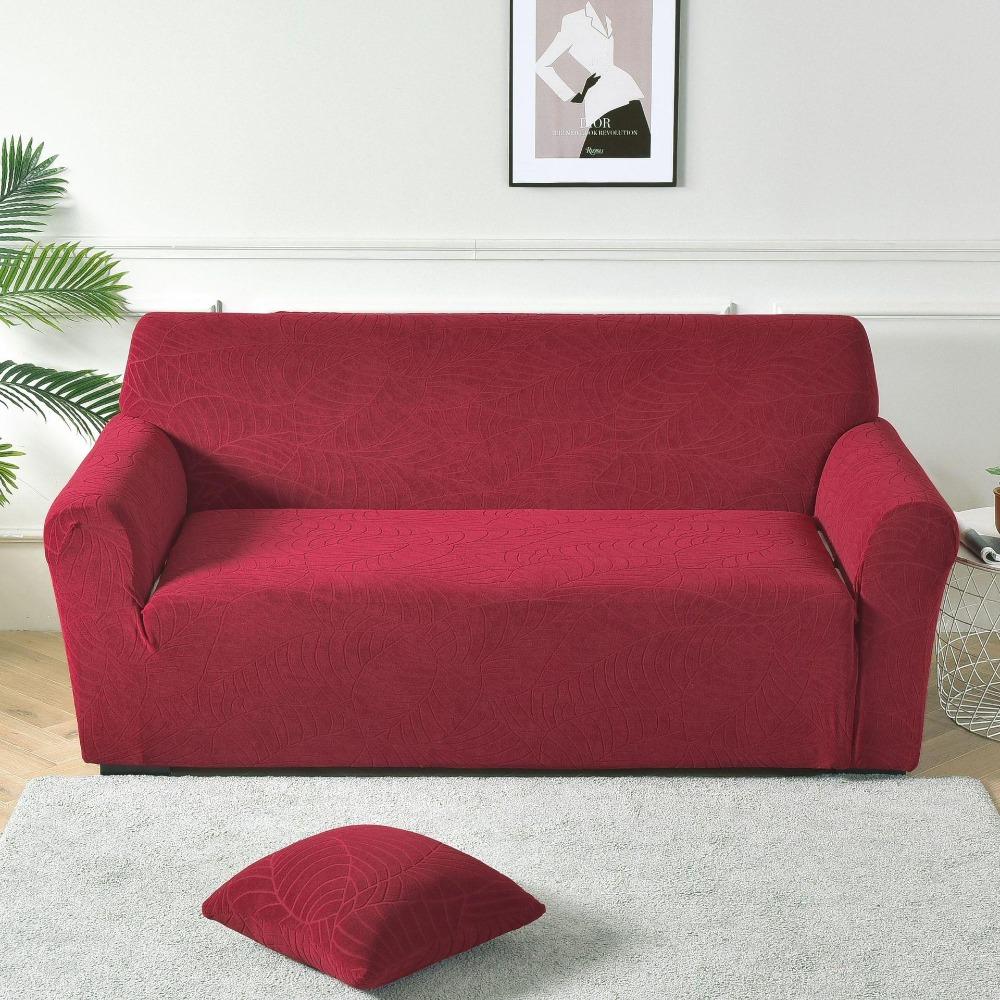 New Waterproof Jacquard Stretch Sofa Cover Pure Color Thickened All-Inclusive Sofa Cover Sofa Cushion Cover