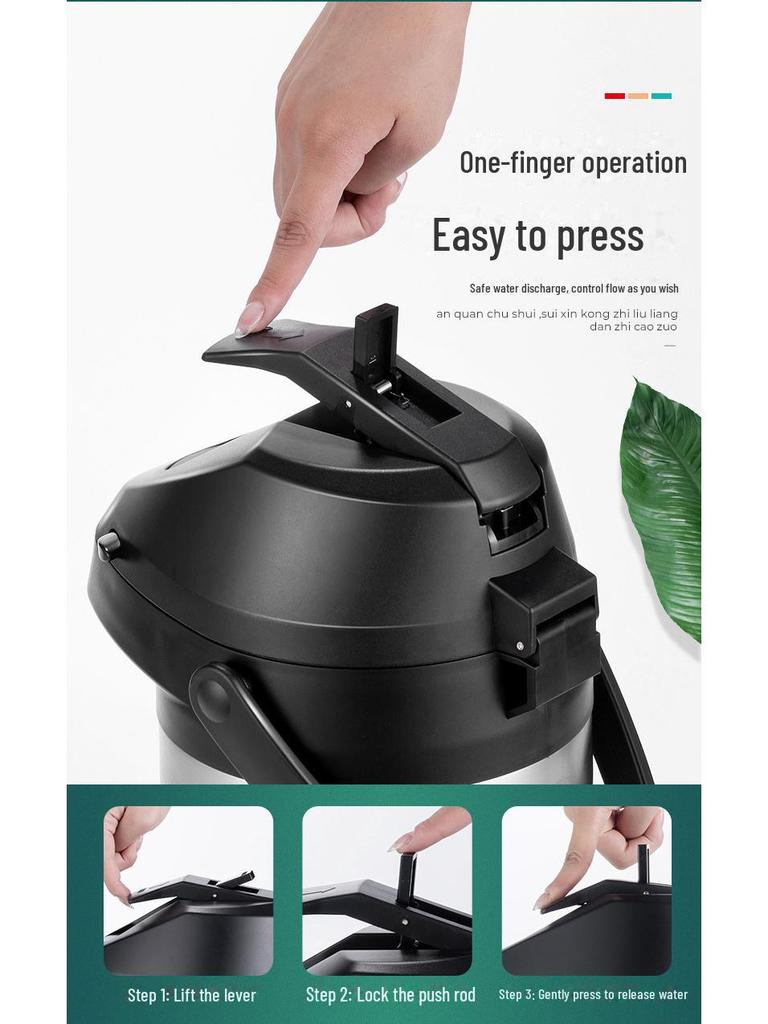 Tianxi Stainless Steel Press-Action Air Pressure Thermos Kettle