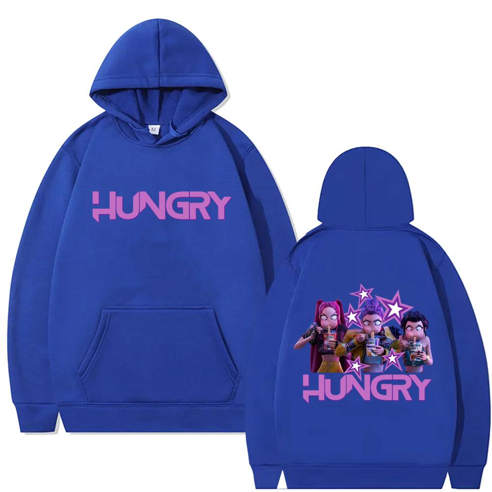 Kpop Demon Hunters Hoodie Cute Funny Rumi Mira Zoey Eat Ramen Pullover Hoodies Men Women Vintage Fashion Trend Tracksuit
