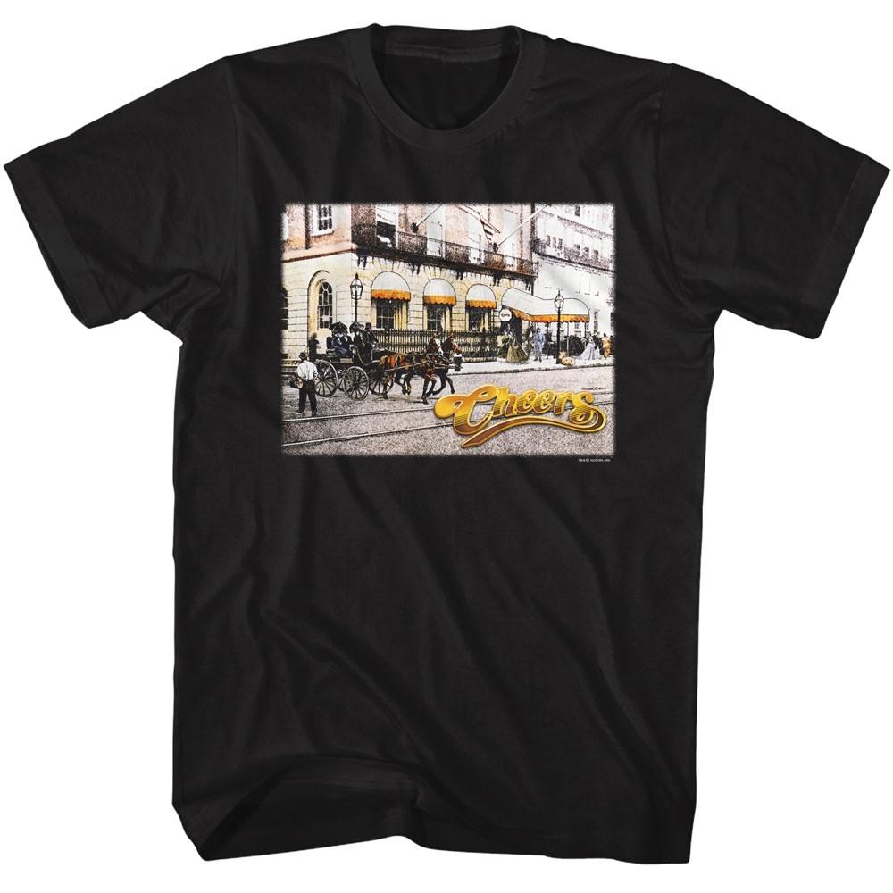 Cheers Opening Credits Street Men T Shirt XL