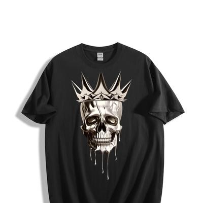 Royal Crown Skull T-Shirt - Unique Dripping Design Unisex Tee